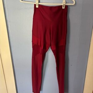 Onzie Burgundy High-Waist Leggings